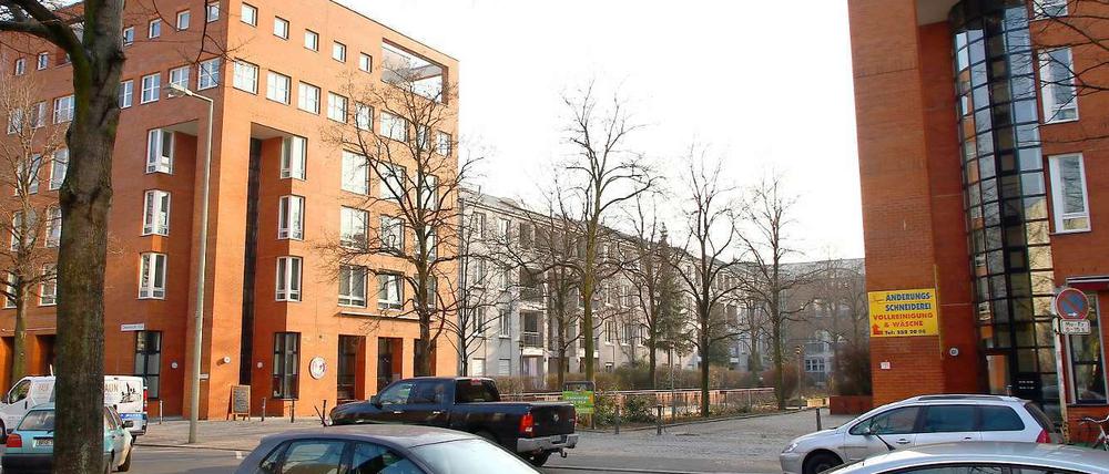 Wohnhäuser im Quartier "Feilner-Höfe" in der Feilnerstraße zwischen Ritter- und Oranienstraße in Berlin-Kreuzberg.