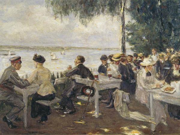 Kaffeegarten in Nikolskoe, Gemälde von Max Liebermann, 1916.
