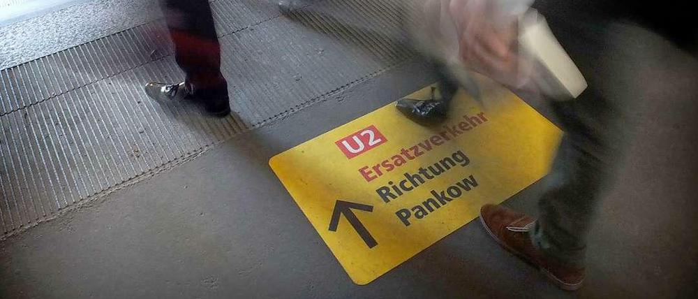 Fahrgäste der U2 müssen sich für die nächsten sieben Monate auf Umwege einstellen.