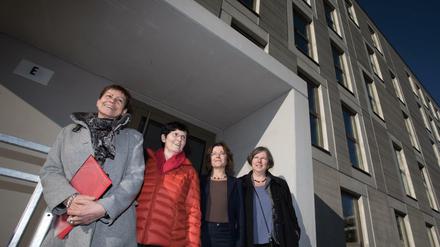 Elke Breitenbach, Dagmar Pohle, Claudia Langeheine und Katrin Lompscher (von links) vor der ersten Berliner MUF.