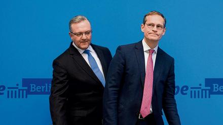 Schlechte Stimmung. Berlins Innensenator Frank Henkel (CDU, links) und der Regierende Bürgermeister Michael Müller (SPD).