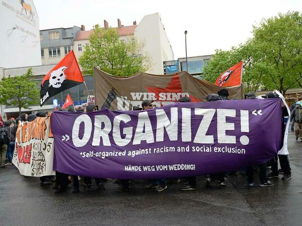 Das Motto der Demonstration lautet "Organisiert euch - gegen Rassismus und soziale Ausgrenzung".