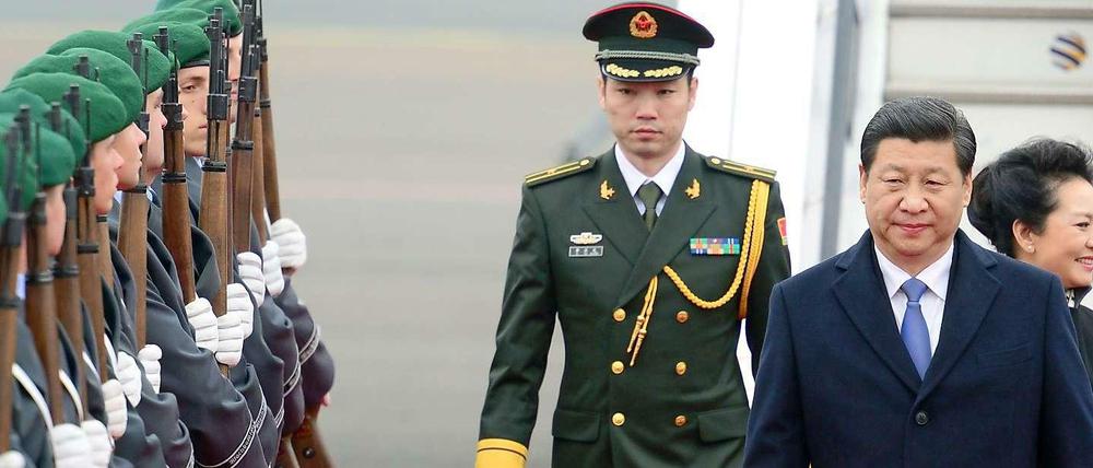 Am Freitagmorgen landete der chinesische Staatspräsident auf dem militärischen Teil des Flughafen Tegel.