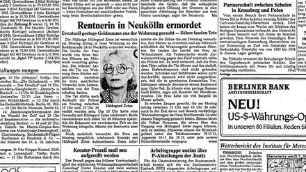 So berichtete der Tagesspiegel über den Mord an der Rentnerin in Neukölln.
