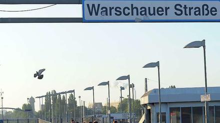 Der S-Bahnhof Warschauer Straße. 