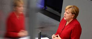 „Waren unsere Ziele zu ehrgeizig?“ Angela Merkel bei ihrer Rede am Mittwoch.