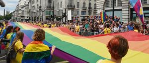 So voll wie 2019 soll es auch dieses Jahr beim Londoner Gay Pride werden. 