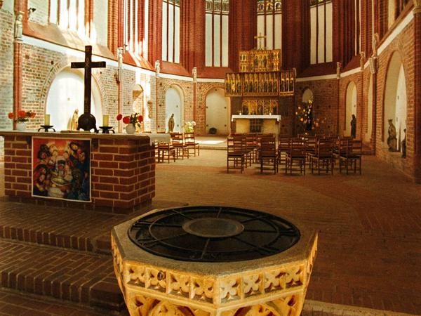 In der Wunderblutkapelle der Nikolaikirche in Bad Wilsnack wurden drei Bluthostien aufgestellt.