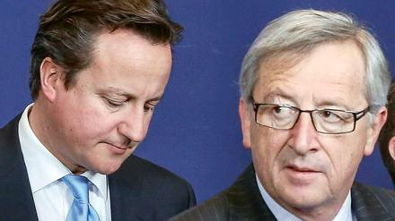Für den britischen Premier David Cameron (links) ist Jean-Claude Juncker ein Vertreter des alten Europa.