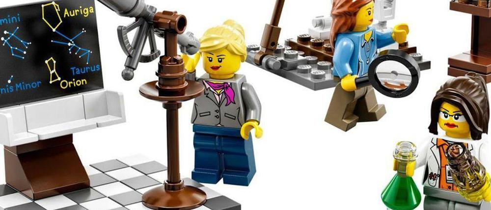 Das Lego-Set mit Wissenschaftlerinnen.