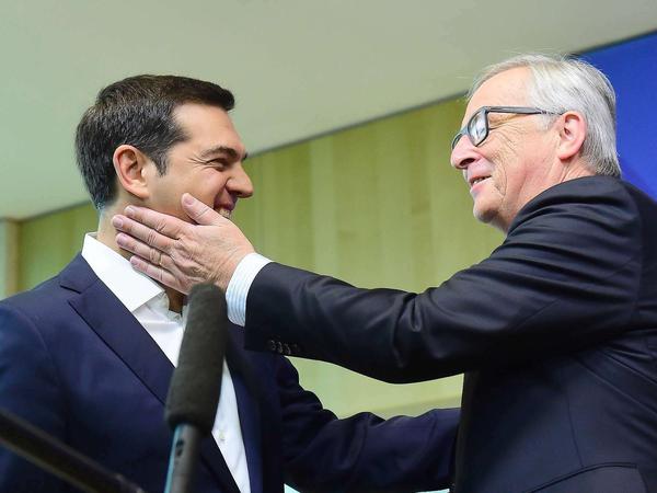 Griechenlands Premier Alexis Tsipras und EU-Kommissionspräsident Jean-Claude Juncker in Brüssel