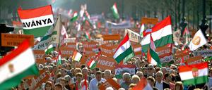 Fidesz-Anhänger in Budapest.