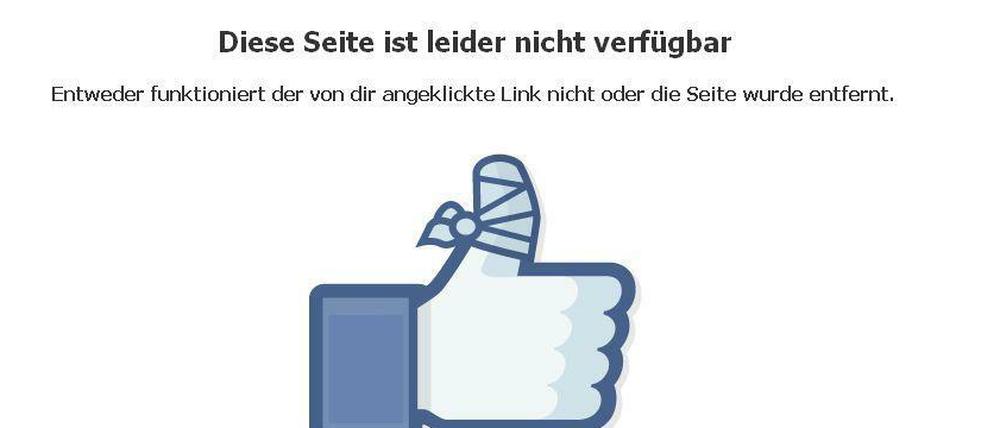 "Diese Seite ist leider nicht verfügbar." - Besucher der offiziellen Facebook-Seite von Katja Riemann erhalten seit Sonntagnachmittag lediglich eine Fehlermeldung.