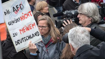 Kundgebung gegen die Afd in Stuttgart.