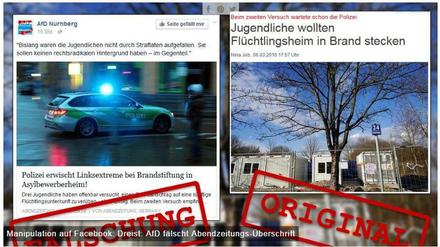 Die in München erscheinende "Abendzeitung" berichtet auf ihrer Webseite über die dreiste Fälschung einer Überschrift durch die AfD.