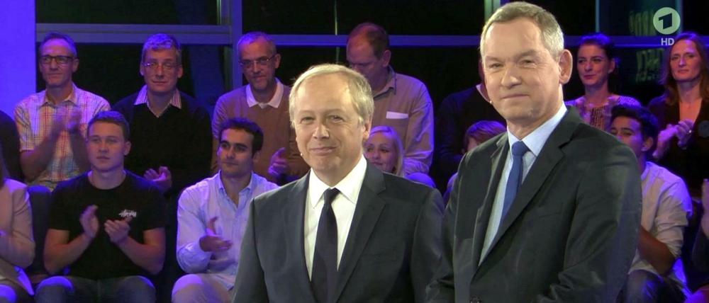 Stellen sich im ARD-Check den Zuschauerfragen: Der ARD-Vorsitzende Lutz Marmor (rechts) und sein Stellvertreter Tom Buhrow.