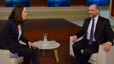 Martin Schulz, designierter Kanzlerkandidat der SPD, im Gespräch mit Anne Will. 