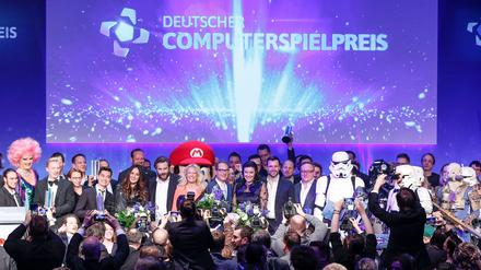 Große Bühne für die Gewinner des Deutschen Computerspielpreises 2017, der am Mittwoch in Berlin vergeben wurde.