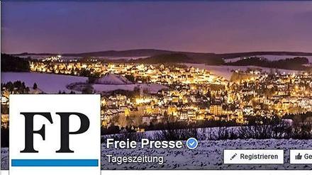 Facebook-Auftritt der "Freien Presse": Die Zeitung erscheint in Chemnitz und wird in weiten Teilen Südwestsachsens gelesen. 