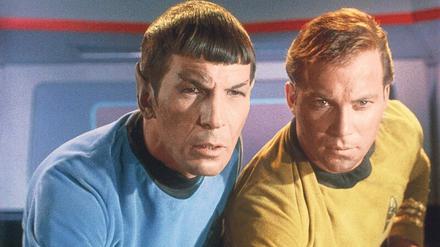 Dreamteam. Mr. Spock (Leonard Nimoy) und Captain Kirk (William Shatner). 