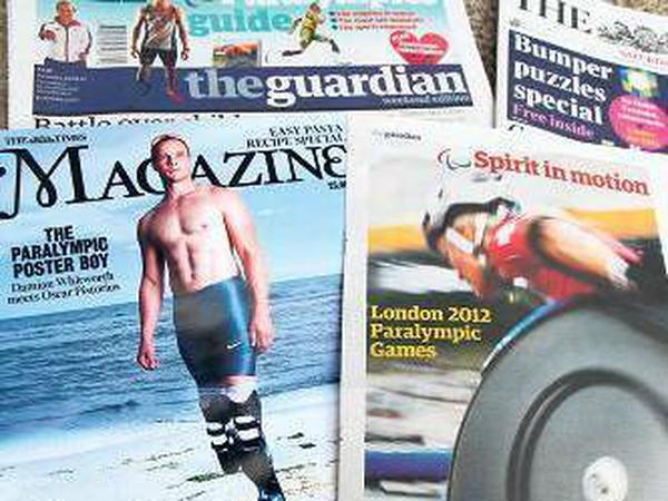 Die britische Presse berichtet vorab ausführlich über die Paralympics. Prothesenläufer Oscar Pistorius posierte mit nacktem Oberkörper für das „Times“-Magazin. 