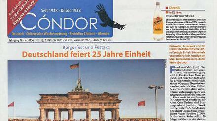 Der „Cóndor“ fliegt. Die Ausgabe zu 25 Jahren deutsche Einheit gehörte zu den Höhepunkten im Erscheinungsjahr 2015.