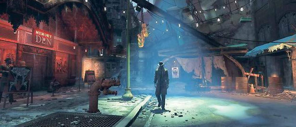 Zusammengesetzte Welt. In „Fallout 4“ entstehen Siedlungen aus den rostigen Überresten von Chicago aus der Zeit vor dem Atomschlag. 
