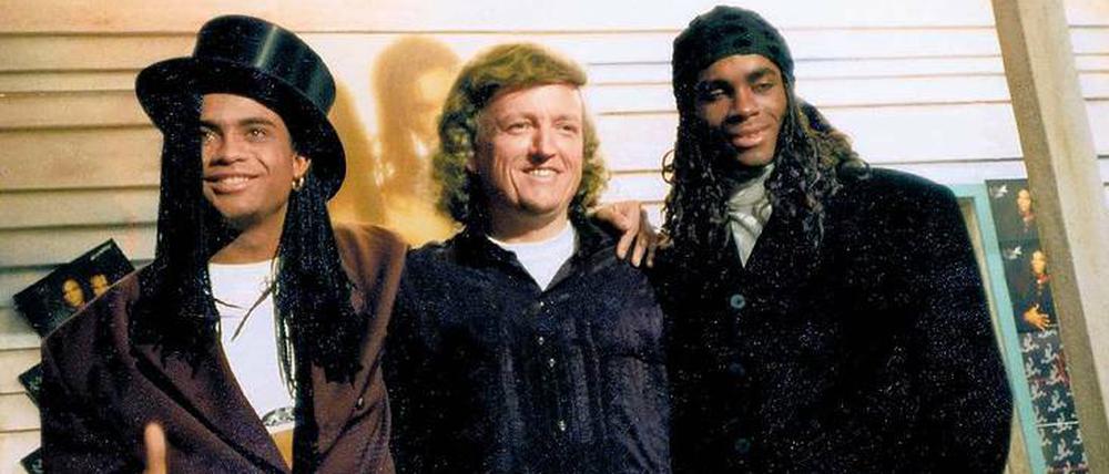 Musikalische Eulenspiegelei: Nach Boney M. war Milli Vanilli mit Robert Pilatus (links) und Fabrice Morvan der größte Erfolg von Frank Farian (Mitte). 