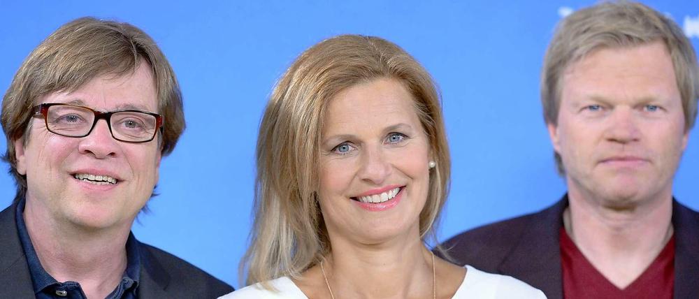 Eine einzige Frau unter lauter Männern: Katrin Müller-Hohenstein.