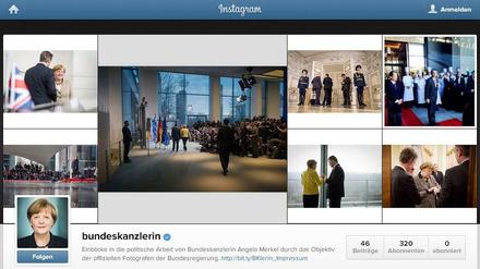Jetzt auch auf Instagram: Bundeskanzlerin Angela Merkel lässt Bilder aus ihrem politischen Alltag verbreiten. 