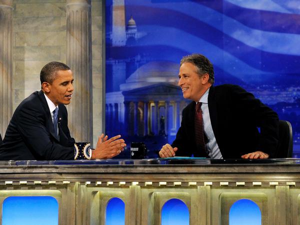 Barack Obama und Jon Stewart in der "Daily Show"