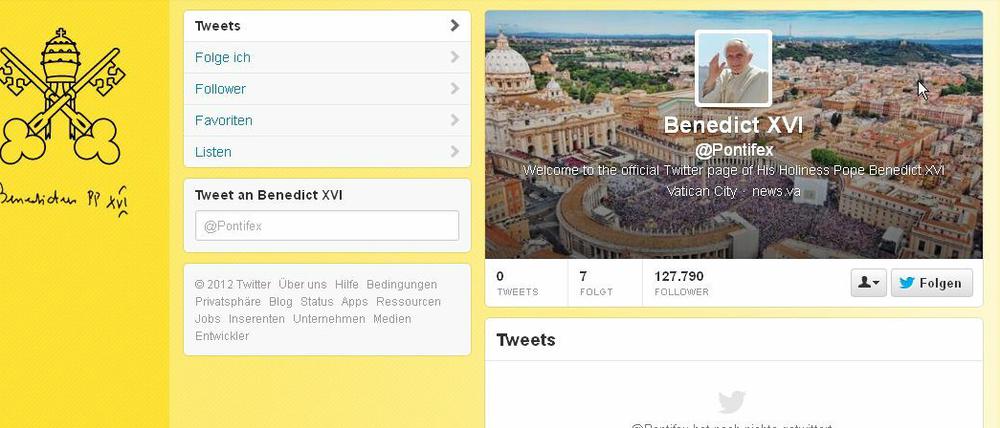 Neben dem englischsprachigen Konto „@pontifex“ gibt es sieben weitere in anderen Sprachen, darunter „@pontifex_de“ auf Deutsch.