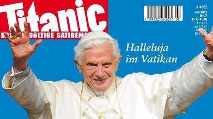 Inkontinent? Der damalige Papst Benedikt XVI. klagte mit Erfolg gegen die Darstellung auf Titel- und Rückseite der "Titanic"