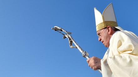 Karriere als Fotomodell: Papst Franziskus.
