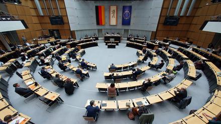Der Sitzungssaal des Berliner Abgeordnetenhauses.