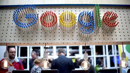 Auch Google hat ein Interesse an gutem Lokaljournalismus. Der Stand von Google auf der Internetkonferenz re:publica.