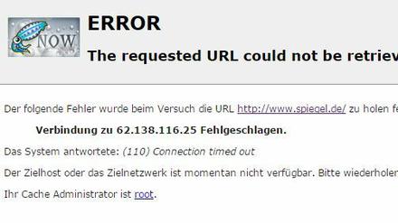 Wer am Samstag Spiegel Online aufrufen wollte, bekam nur eine Fehlermeldung zu sehen. 