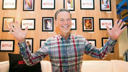 Erfolgsverwöhnt: Netflix-Chef Reed Hastings will mit seinem Videodienst 2016 überall auf der Welt vertreten sein.
