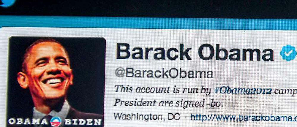 Ende Oktober 2012 hat Obama auf Twitter rund 20 Millionen Follower.
