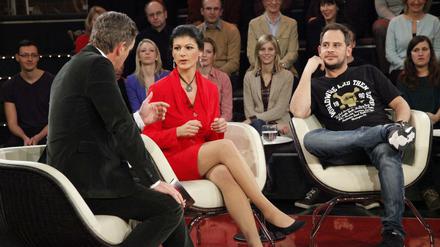 Linken-Politikerin Sahra Wagenknecht kam in der ZDF-Sendung "Markus Lanz" kaum zu Wort.  