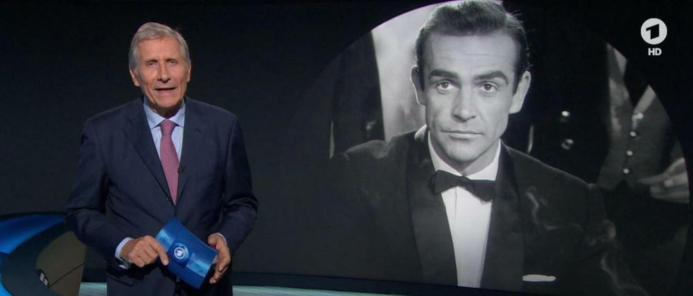 Ulrich Wickert und sein einzig wahrer Bond-Darsteller Sean Connery: Der Ex-"Tagesthemen"-Moderator kündigt in der Sendung zum 40. Jubiläum einen Bericht über den Film "Score - Eine Geschichte der Filmmusik" an.