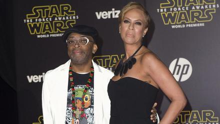 Der Schauspieler und Regisseur Spike Lee und Tonya Lewis Lee bei der Hollywood-Premiere des aktuellen "Star Wars"-Films.