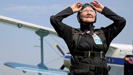 Den Tandem-Sprung hatte Johanna Quaas zu ihrem 90. Geburtstag geschenkt bekommen.