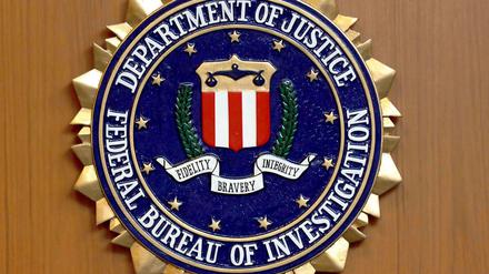 Das Wappen des Federal Bureau of Investigation (FBI) des US-Justizministeriums.
