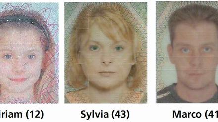 Die vermisste Familie aus Drage im Landkreis Harburg. Tochter Miriam, Mutter Sylvia und Vater Marco. Hier Bilder von ihren Ausweisdokumenten. 