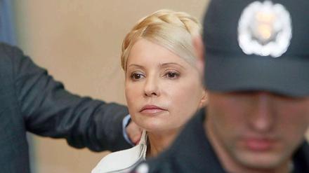 Julia Timoschenko bei einer Vernehmung vor Gericht im August 2011. 
