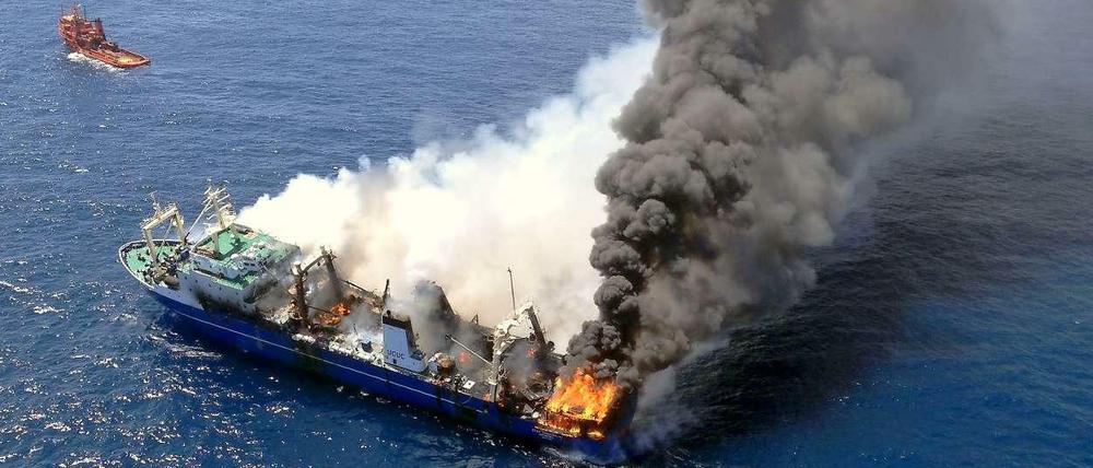 Die "Oleg Neidenow" am 12. April, drei Tage bevor der Fischkutter vor der Küste von Gran Canaria sank.