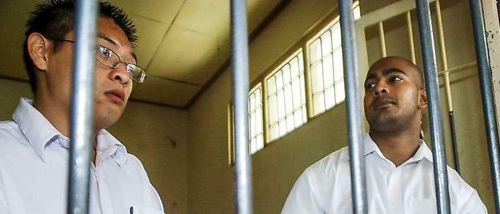 Die beiden in Indonesien zum Tode verurteilten Australier Andrew Chan und Myuran Sukumaran. 