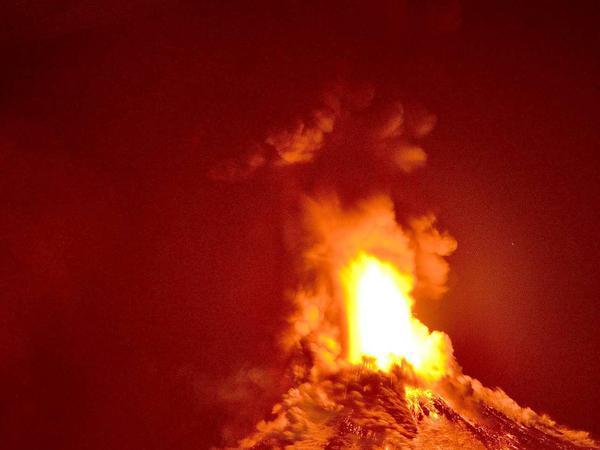 Der Vulkan Villarrica im Süden Chiles am Dienstag.
