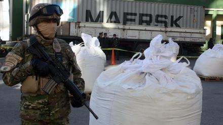 Beschlagnahmt: Die Polizei hat eine tonnenschwere Ladung Kokain entdeckt 